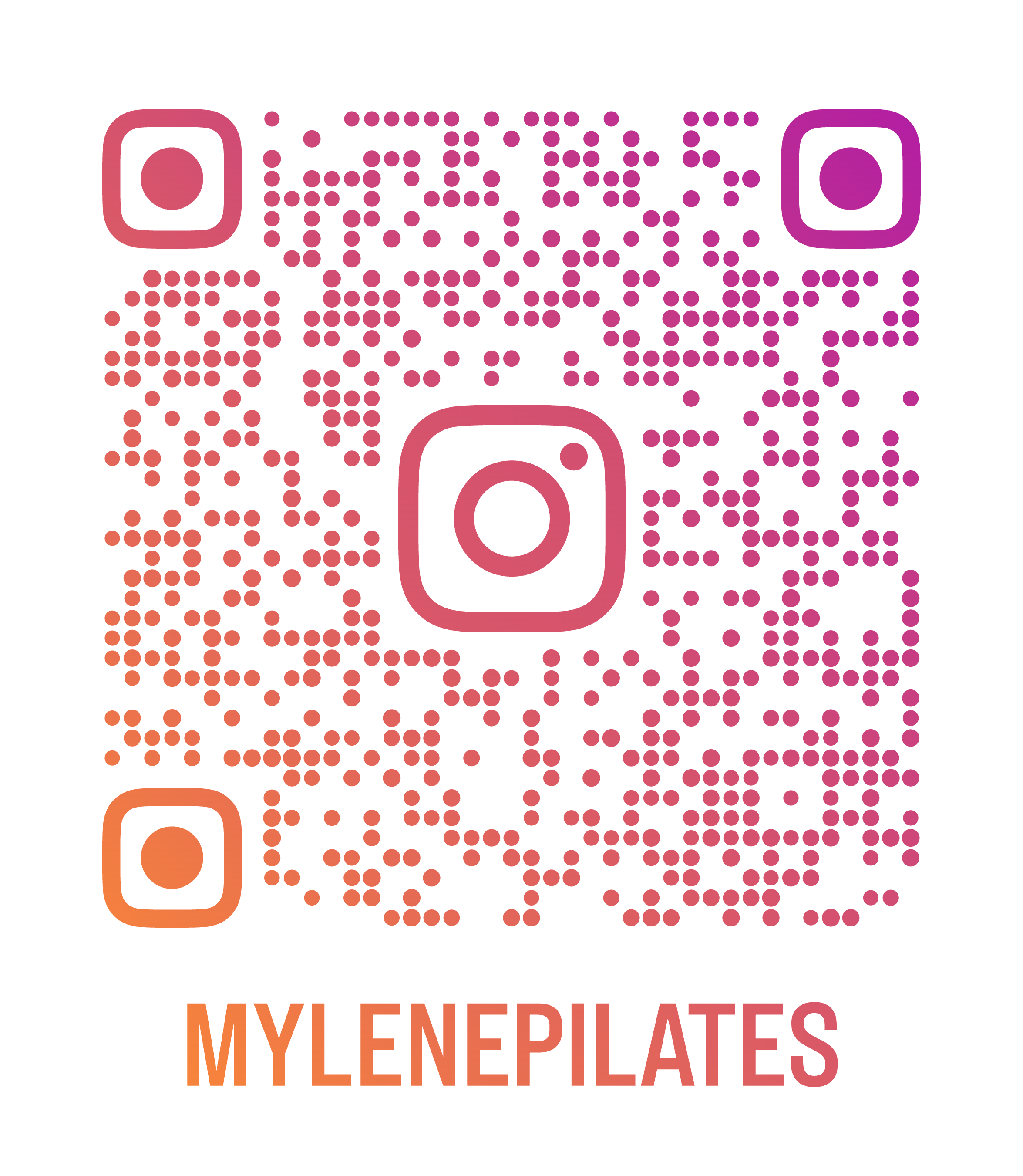 QR code pour suivre Mylène Pilates sur Instagram